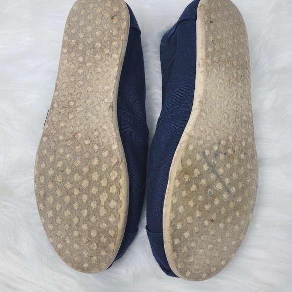 Toms Classic Blue Canvas Espadrille Slip On Flats Shoes Women's Size 6 - Picture 7 of 12